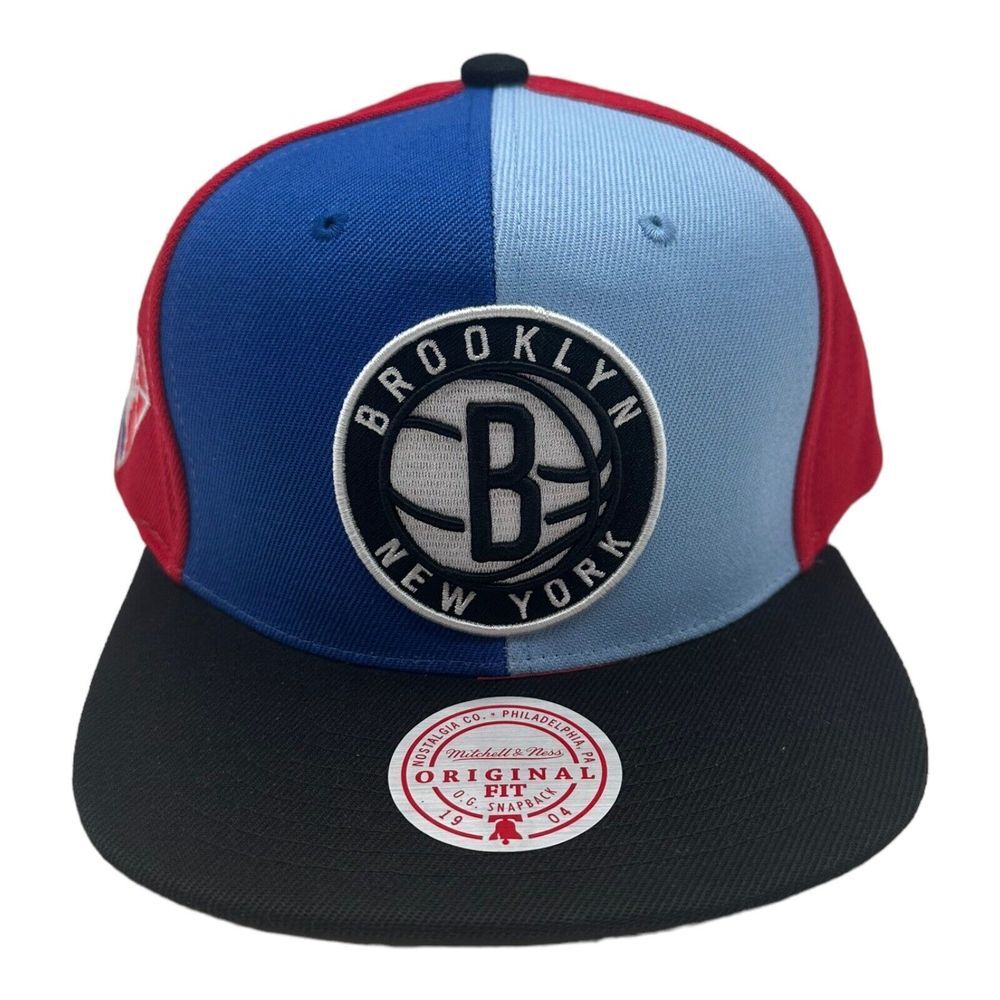 NWT Mitchell & Ness Brooklyn Nets Pinwheel NBA 75th Snapback Hat Cap